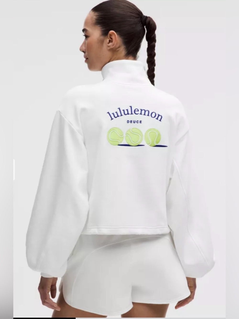 Lululemon Cotton Terry Tennis Half Zip *Deuce size Small